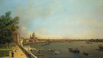 Londres: O Tamisa a partir de Somerset House Terrace em direção à cidade de Canaletto