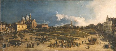 Prà della Valle em Pádua, década de 1740 de Giovanni Antonio Canal