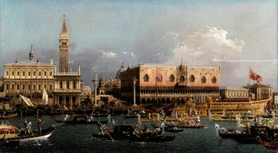 O Bucintoro no Molo no dia da ascensão de Canaletto