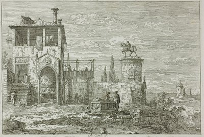 O Monumento Equestre, de Vedute de Canaletto