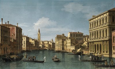 O Grande Canal, Veneza, virado para noroeste do Ca