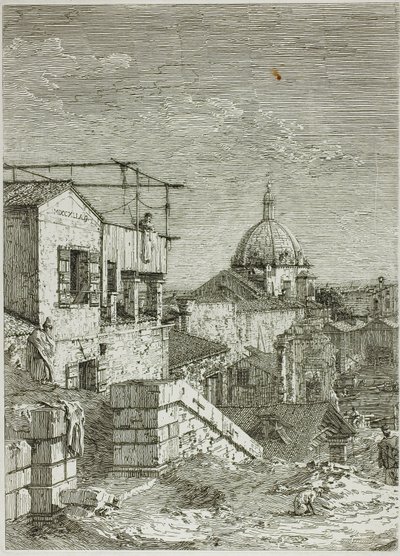 A Casa com a Inscrição e A Casa com o Peristilo, do Vedute de Canaletto