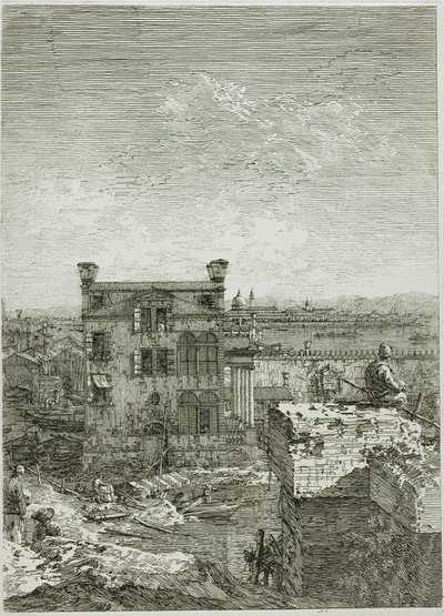A Casa com o Peristilo, de Vedute de Canaletto