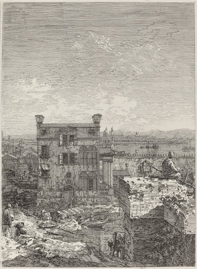 A Casa com o Peristilo [direita] de Canaletto