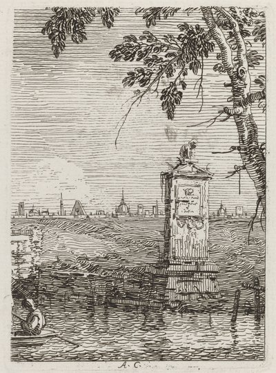 O Pequeno Monumento [esquerda] de Canaletto