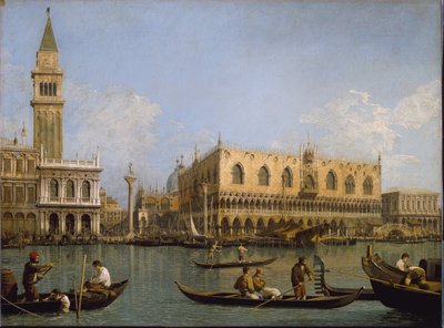 The Mole, vista da bacia de São Marcos até Veneza Pintura de Antonio Canal conhecido como Canaletto de Canaletto