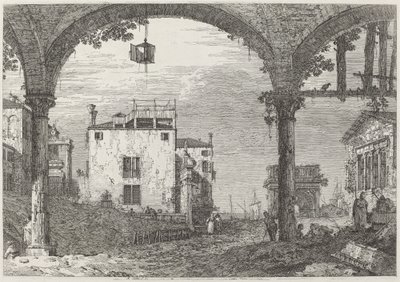 O Pórtico com a Lanterna, c. 17351746. de Canaletto