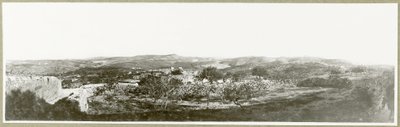 Belém: vista para o sul com Herodium à distância, 1917 de Capt. Arthur Rhodes