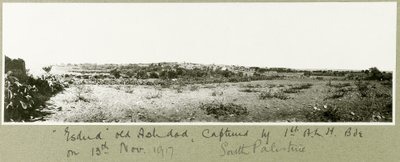 Esdud, antiga Ashdod, capturada pela 1ª Brigada ALH em 13 de novembro de 1917 de Capt. Arthur Rhodes