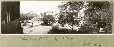 Vista da sede da NZMFA, Cairo, junho de 1917 de Capt. Arthur Rhodes