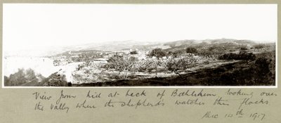 Vista da colina atrás de Belém, 14 de dezembro de 1917 de Capt. Arthur Rhodes