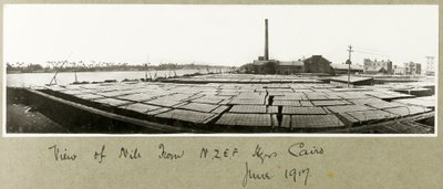 Vista do Nilo da Sede da NZMFA, Cairo, junho de 1917 de Capt. Arthur Rhodes