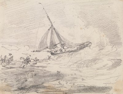 Uma embarcação à vela em mares agitados, Hastings de Capt. Thomas Hastings
