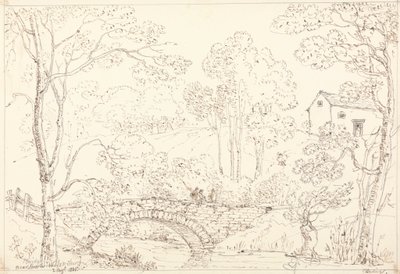 Ponte perto da Igreja de Loweswater, 2 de Agosto de 1835 de Capt. Thomas Hastings