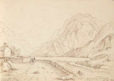 Bull Mountain and Ash Valley Lake no Gap de Dunloh, Setembro de 1841 de Capt. Thomas Hastings