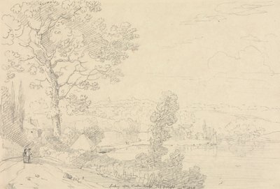 Olhando para Wootton Bridge, Isle of Wight, Agosto de 1828 de Capt. Thomas Hastings