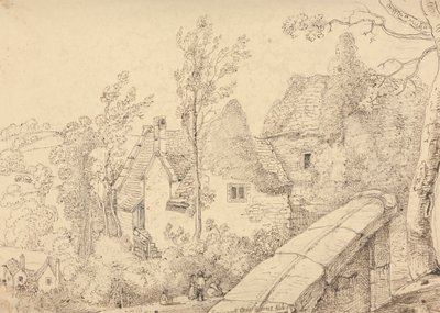 Ruínas da Abadia de Crewkerne, Maio de 1833 de Capt. Thomas Hastings