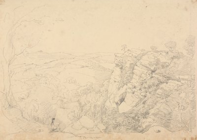 Esboço de Chudleigh Rocks, Devon de Capt. Thomas Hastings