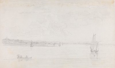 Esboço de Vaca, Ilha de Wight, do Solent de Capt. Thomas Hastings