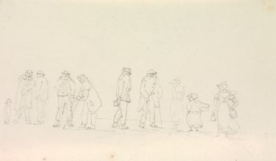 Esboço de um grupo de pessoas de Capt. Thomas Hastings