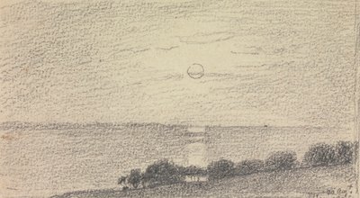 Sketch of a Low Sun over the Sea, 20 de Agosto, 1826 de Capt. Thomas Hastings