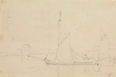 Esboço de um barco à vela de Capt. Thomas Hastings