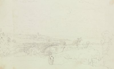 Paisagem Esboçada com Castelo à Distância de Capt. Thomas Hastings