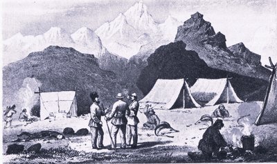 Acampamento nos Himalaias, de British Adventure publicado pela Collins de Captain E. P. Campbell