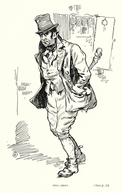 Carácter de Dickens: Bill Sikes (litho) de Captain Edward Henry Handley Read