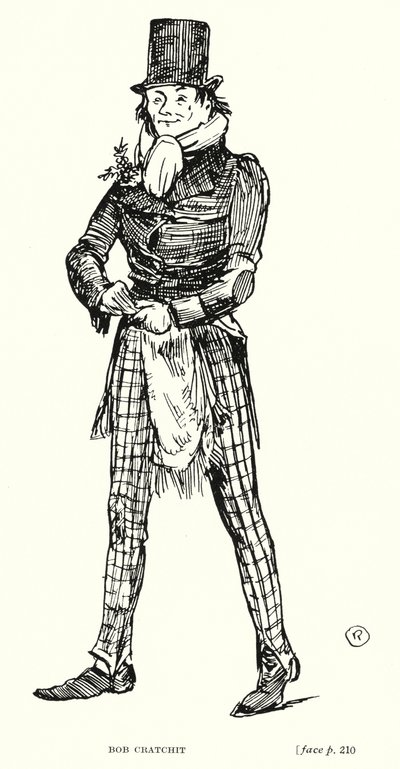 Carácter de Dickens: Bob Cratchit (litho) de Captain Edward Henry Handley Read