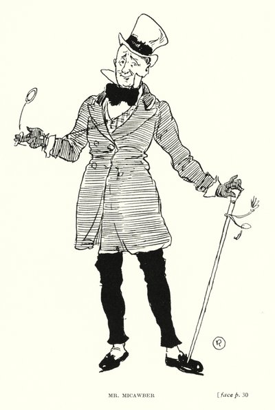 Carácter de Dickens: Sr. Micawber (litho) de Captain Edward Henry Handley Read