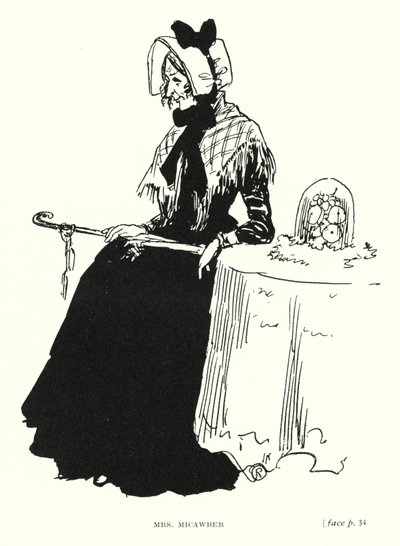 Carácter de Dickens: Sra. Micawber (litho) de Captain Edward Henry Handley Read