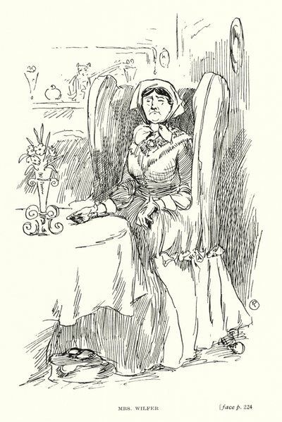 Carácter de Dickens: Sra. Wilfer (litho) de Captain Edward Henry Handley Read