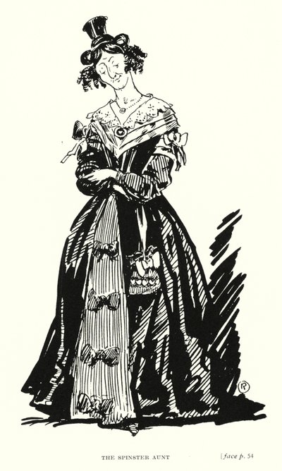 Carácter de Dickens: A tia Spinster (litho) de Captain Edward Henry Handley Read