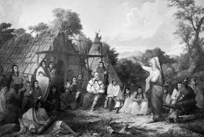 O Conselho Indiano, c1847. de Captain Seth Eastman