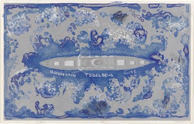 Desenho de uma vinheta para a Royal Paket Shipping Company de Carel Adolph Lion Cachet