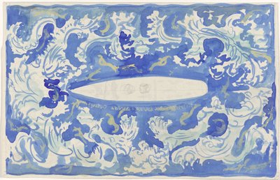 Design para vinheta do Koninklijke Paketvaart Maatschappij de Carel Adolph Lion Cachet