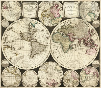 Mapa do mundo de 1696 por Carolus Allard de Carel Allard