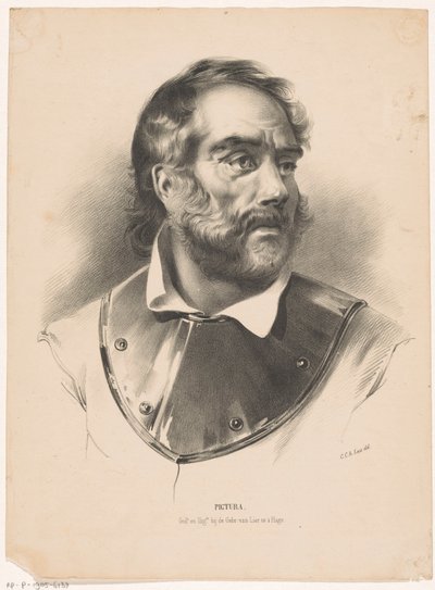 Homem com um colar de anel de ferro Pictura (título da série no objeto) de Carel Christiaan Antony Last