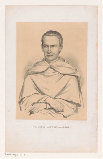 Retrato de Jean-Baptiste Henri Lacordaire de Carel Christiaan Antony Last
