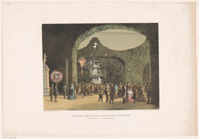 Salão em Frascati em Amsterdã 1855 Lembrança apresentada aos visitantes de Frascati. Amsterdã de 9 a 24 de setembro de 1855 (título no objeto) de Carel Christiaan Antony Last