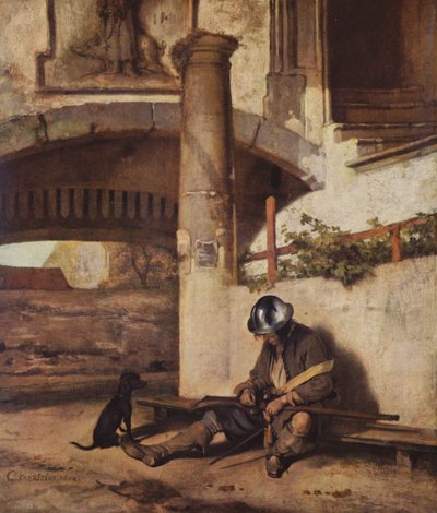 Holandês: O guarda do portão de Carel Fabritius