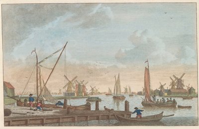 O Zaan perto de Wormerveer, c. 1790
Wormerveer from the Poelsluis / Wormerveer aupres du Saan (título sobre o objecto) de Carel Frederik Bendorp (I)