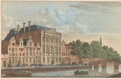 Edifício de Felix Meritis em Amesterdão, ca. 1790
Gebouw der Maatschappy Felix Meitis te Amsterdam / Edifices de la societe dit Félix Méritis à Amsterdam (título sobre o objecto) de Carel Frederik Bendorp (I)