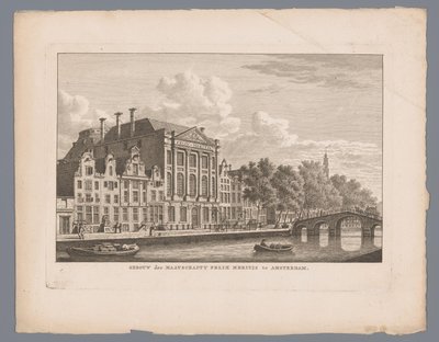 Vista de Felix Meritis em Amsterdã Edifício da sociedade Felix Meritis em Amsterdã (título no objeto) de Carel Frederik Bendorp (I)