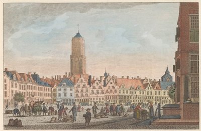 Neude em Utrecht, cerca de 1790 De Neude em Utrecht / Marché dite Neude em Utrecht (título no objeto) de Carel Frederik Bendorp (I)