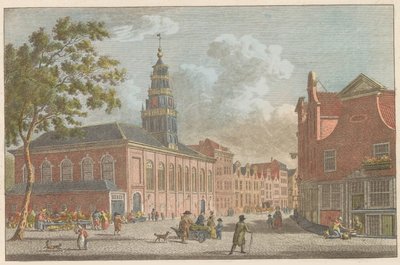 Igreja da Valônia em Roterdã, cerca de 1790 Igreja Francesa em Rotterdam / L