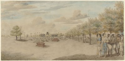 Cemitério com cortejo fúnebre na Índia de Carel Frederik Reimer