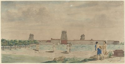 O Grande Pagode em Chalembron, Índia de Carel Frederik Reimer