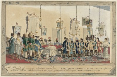 Recepção dos Enviados do Rei de Kandy pelo Governador Imam Falck de Carel Frederik Reimer